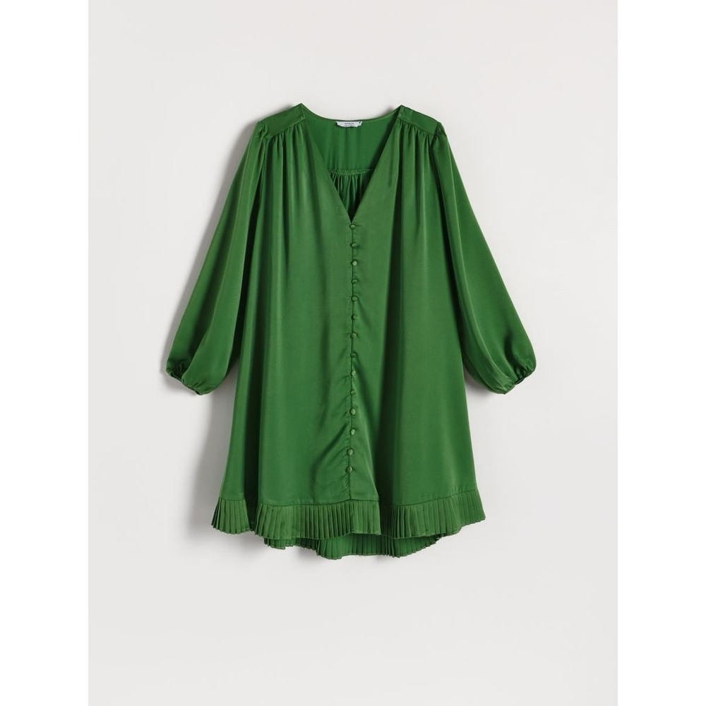 Reformed Green‎ Maxi Mini Accordion Dress Medium - Picture 4 of 11